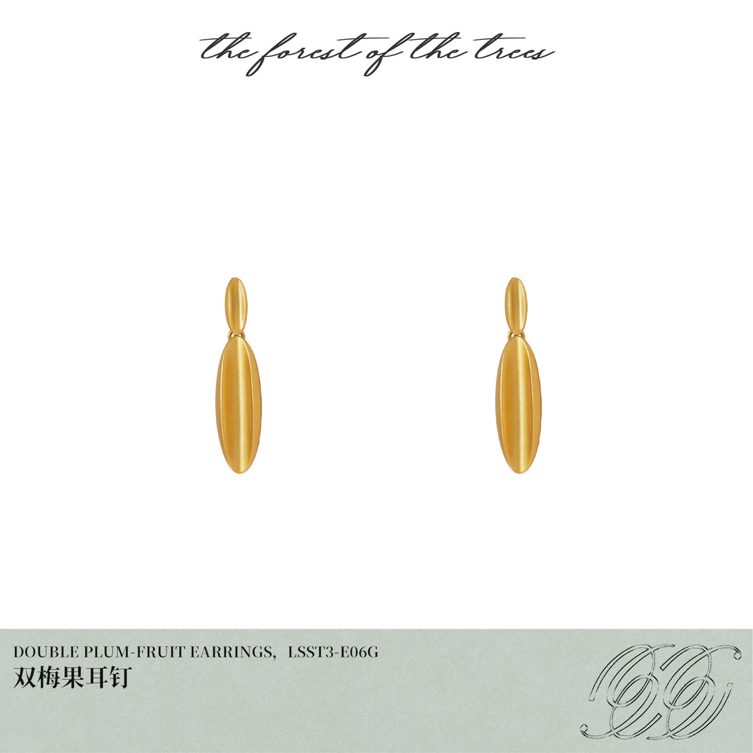 DOUBLE PLUM-FRUIT EARRINGS