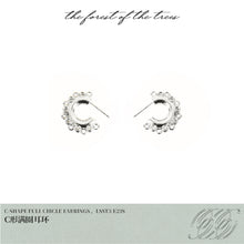C SHAPE FULL CIRCIE EARRINGS