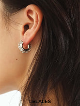 C SHAPE FULL CIRCIE EARRINGS
