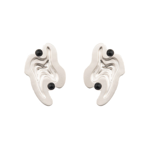 Small Black Jade Earrings
