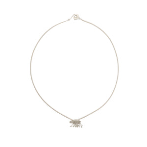 Thick Pine Needles Tassel Necklace with Spinels