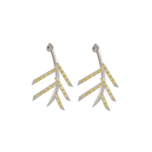 Pine Needle Green Spinel Earrings