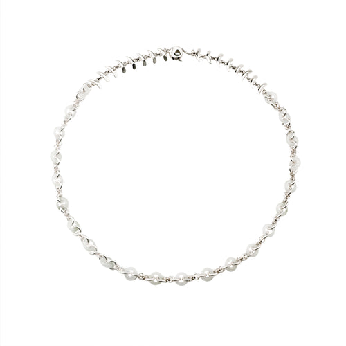 Pine Needle White Jade Necklace