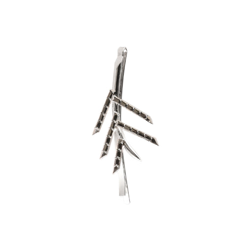Pine Needles Black Spinel Barrette