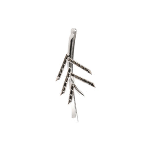 Pine Needles Black Spinel Barrette