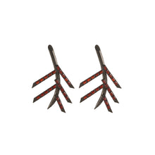 Pine Needle Red Spinel Earrings