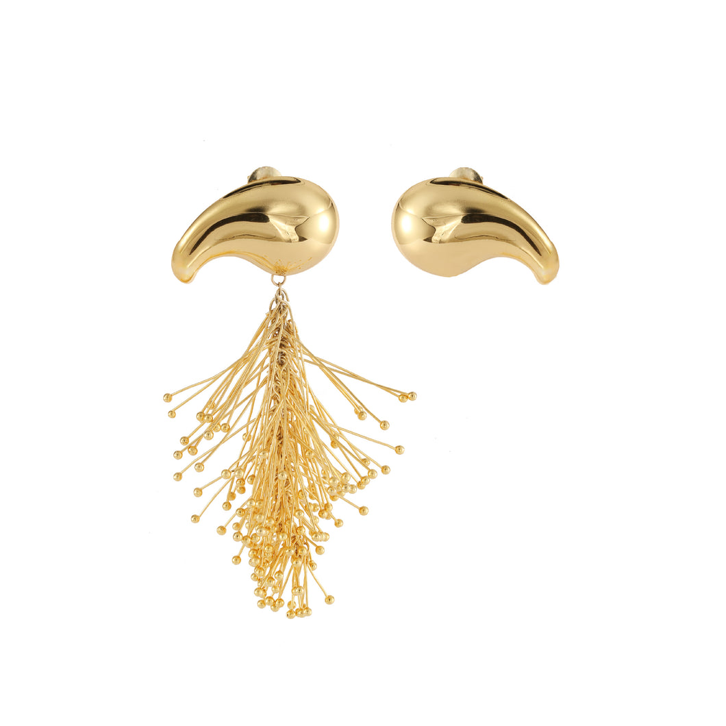 Asymmetric Pine Needle Earrings