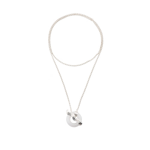 Round White Jade Necklace