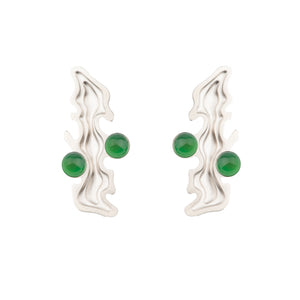 Large Green Jade Earrings