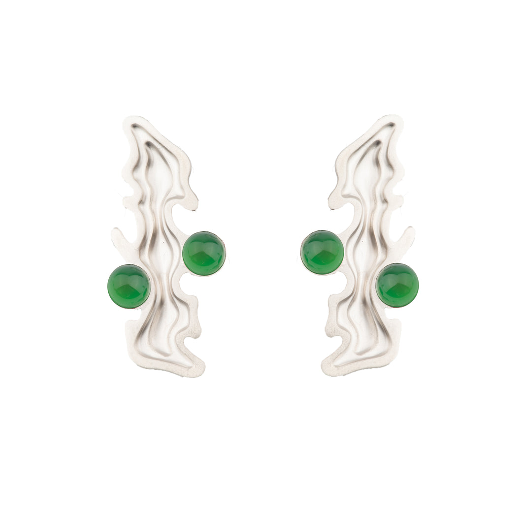 Large Green Jade Earrings