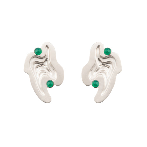 Small Green Jade Earrings