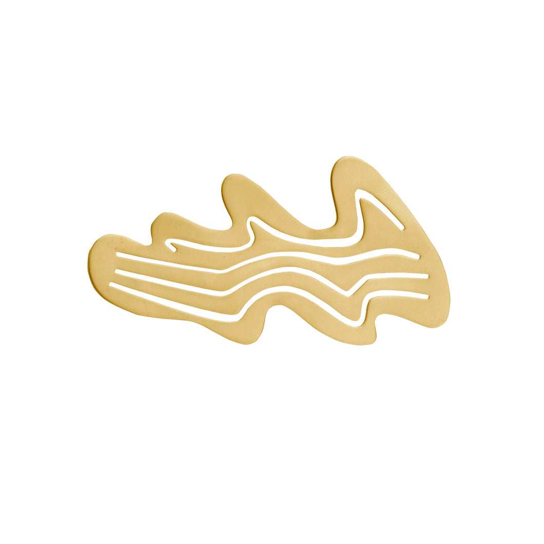Wave-Shaped Brooch
