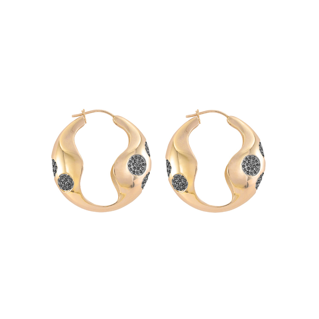 Arc Crab-Shaped Spinel Earrings