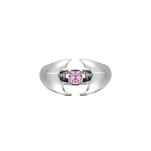 Flower-Shaped Inlaid Open Ring