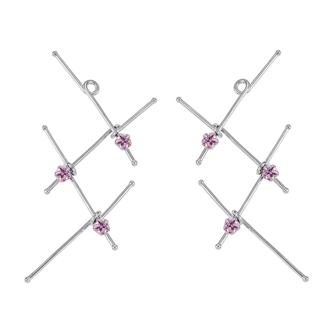 Plum-Branch Earrings