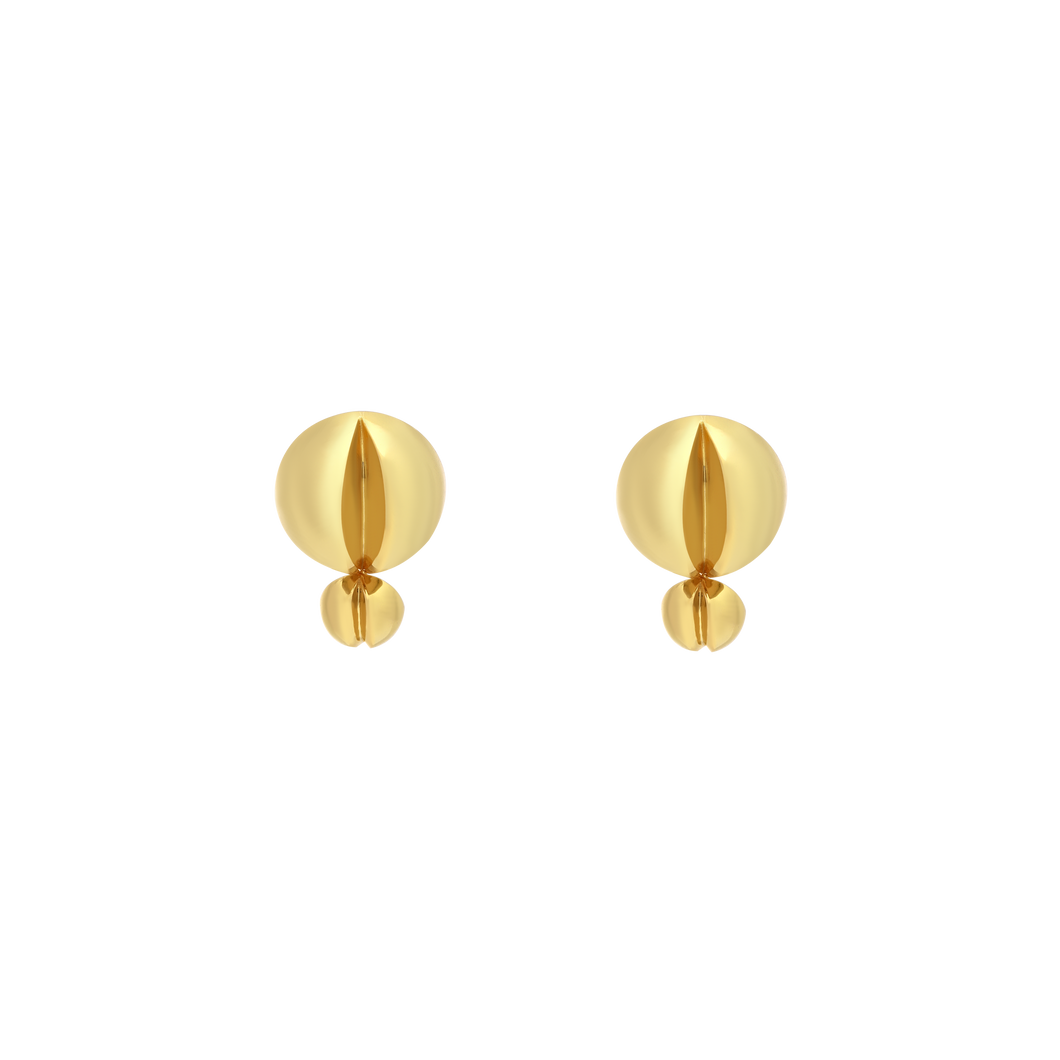 Double-Size Beads Earrings