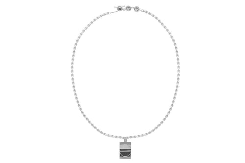 Square Concave Piece Ornamented Necklace