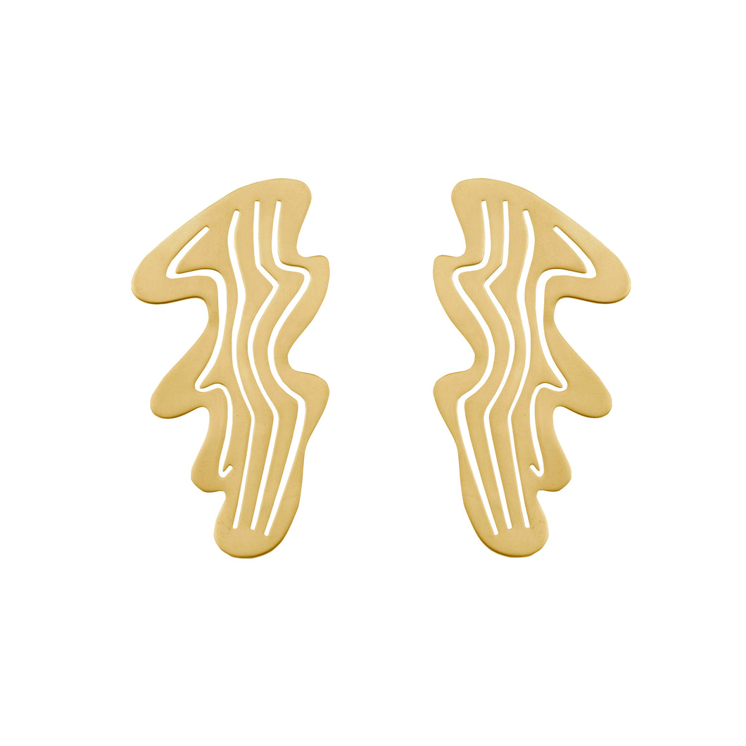 Wave-Shaped Earrings