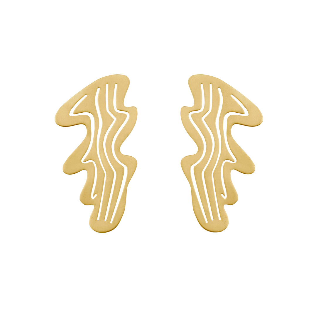 Wave-Shaped Earrings